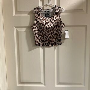 ZELOS Leopard  Print Tank Top